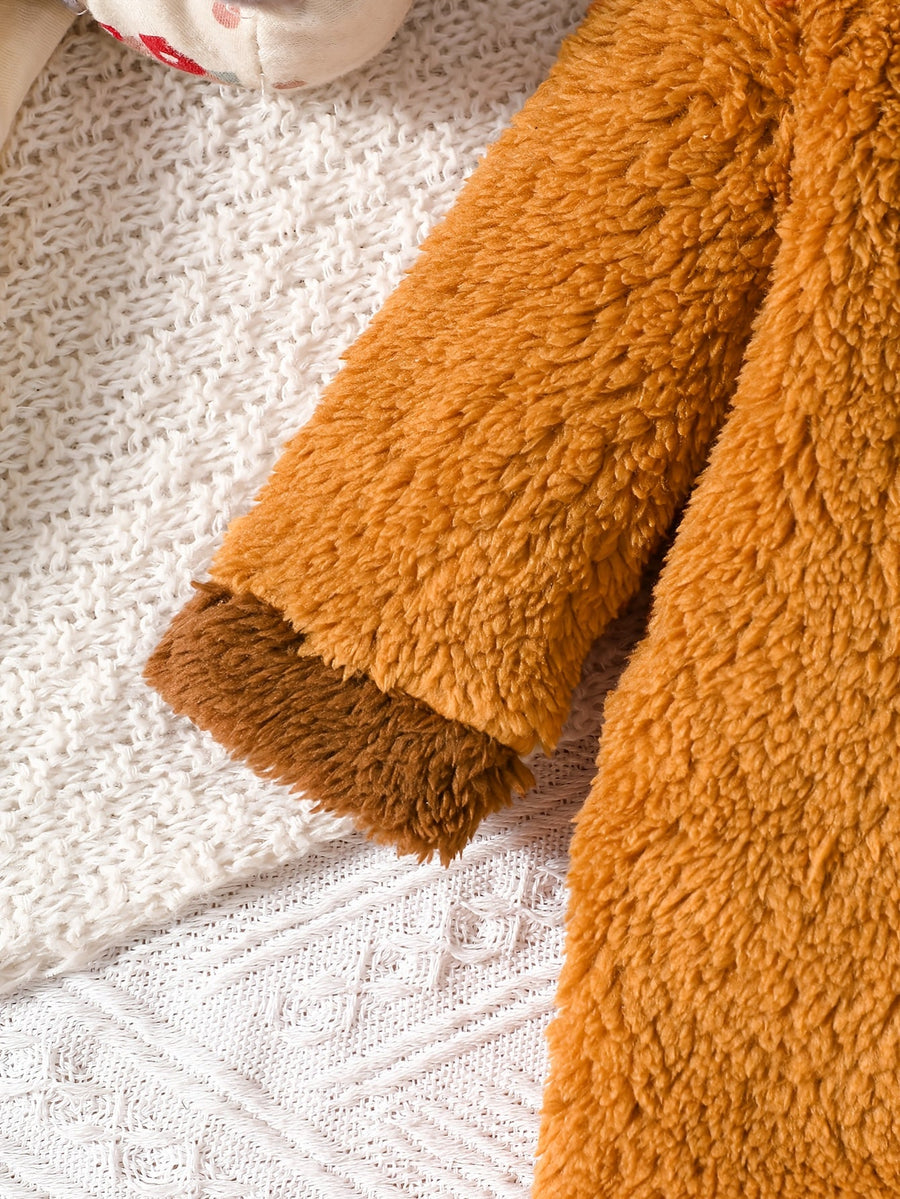 Body à manches longues et pieds en tissu peluche pour bébé et — Monptitlou