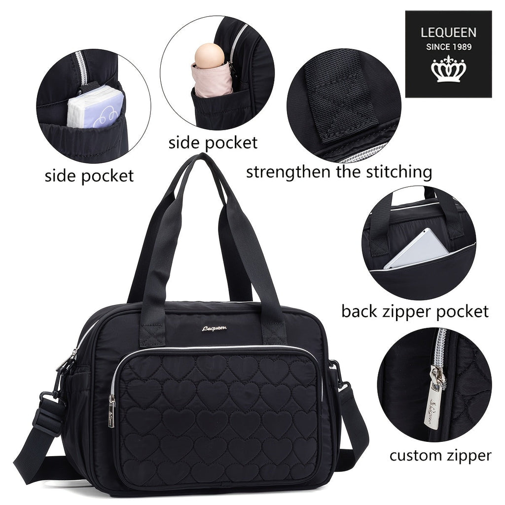 LEQUEEN 1 pièce Sac Parental en Tissu Oxford, Organisateur de Fournitures Multifonctionnel, Sac Fourre-tout de Rangement