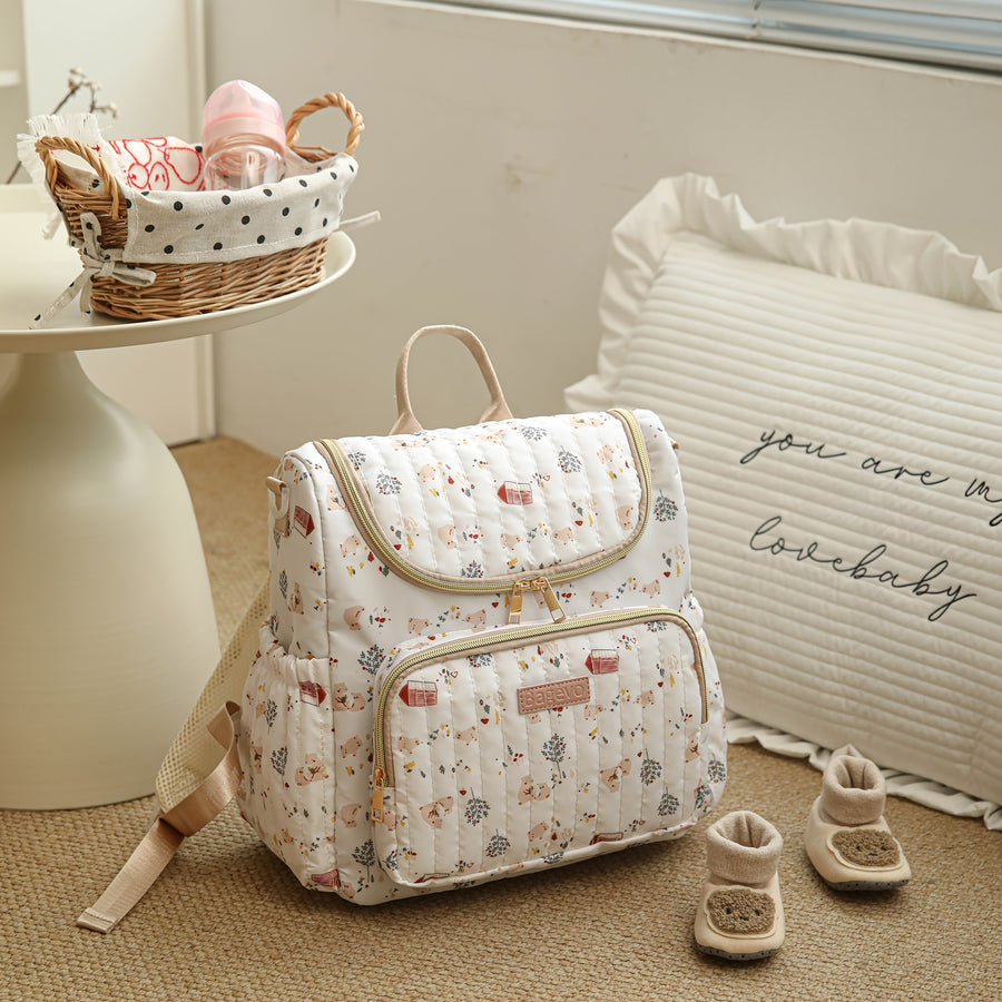 Sac à dos maman Ours de la Forêt, sac à couches portable double épaule — Monptitlou