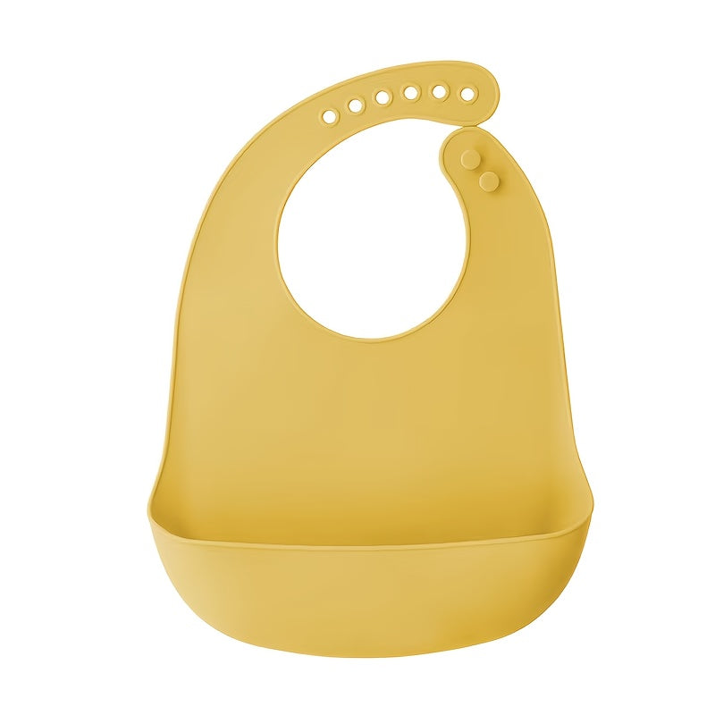 1 bavoir en silicone pour bébé, bavoir uni pour nourrisson — Monptitlou