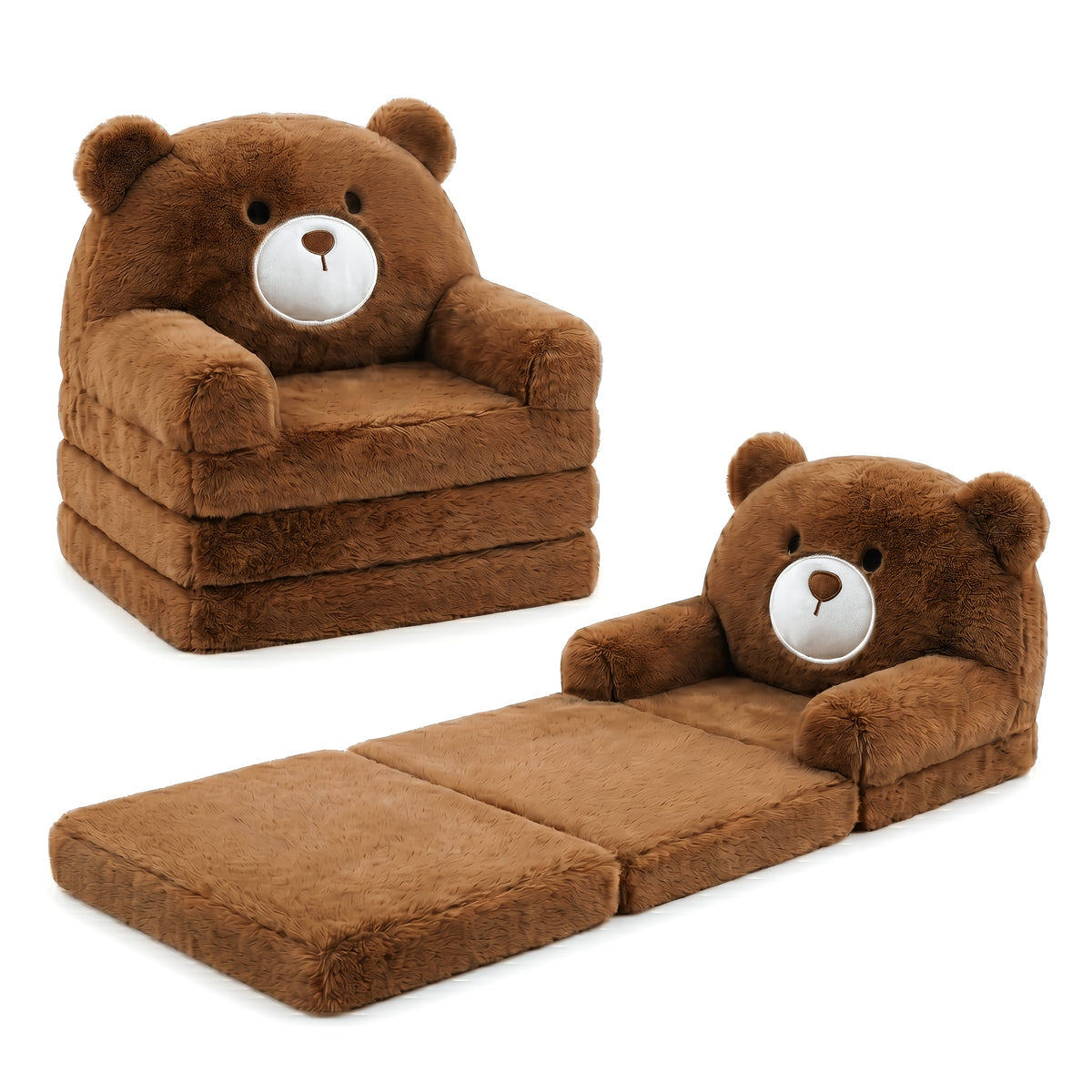 Canapé enfant 2 en 1 ourson pliable retournable — Monptitlou Image