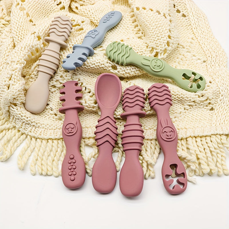 Ensemble de cuillères à mâcher en silicone — Monptitlou
