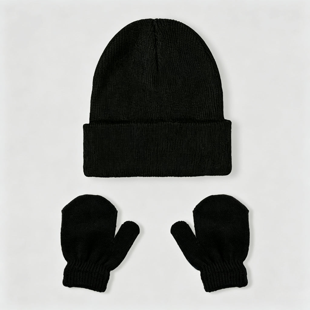 Ensemble 2 pièces, Chapeau et gants unis pour bébé — Monptitlou