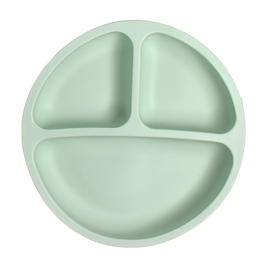 Assiettes à ventouse pour bébés, en silicone avec couvercle — Monptitlou