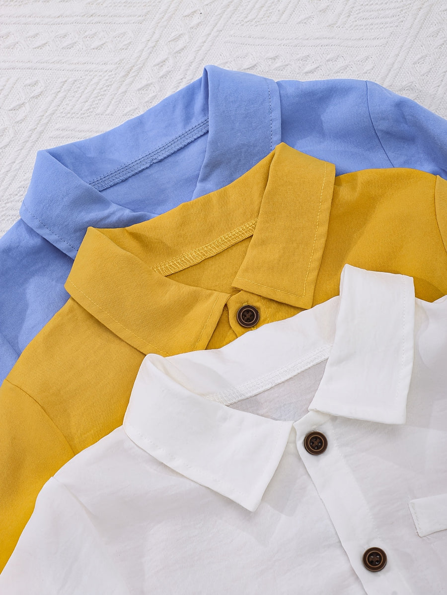 Chemises à col décontractées street style couleurs dopamine pour — Monptitlou