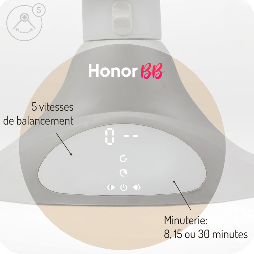 HonorBB Transat bébé BABYCALM HonorBB – Balancement doux — Monptitlou