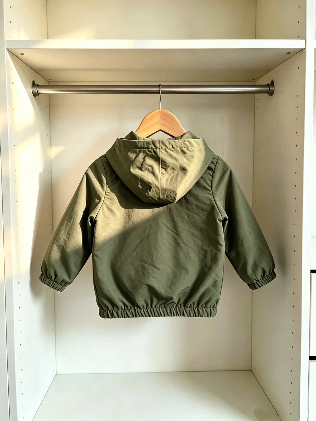 Nouvelle Veste Zippée à Capuche Kaki Printemps et Automne pour Bébés et — Monptitlou