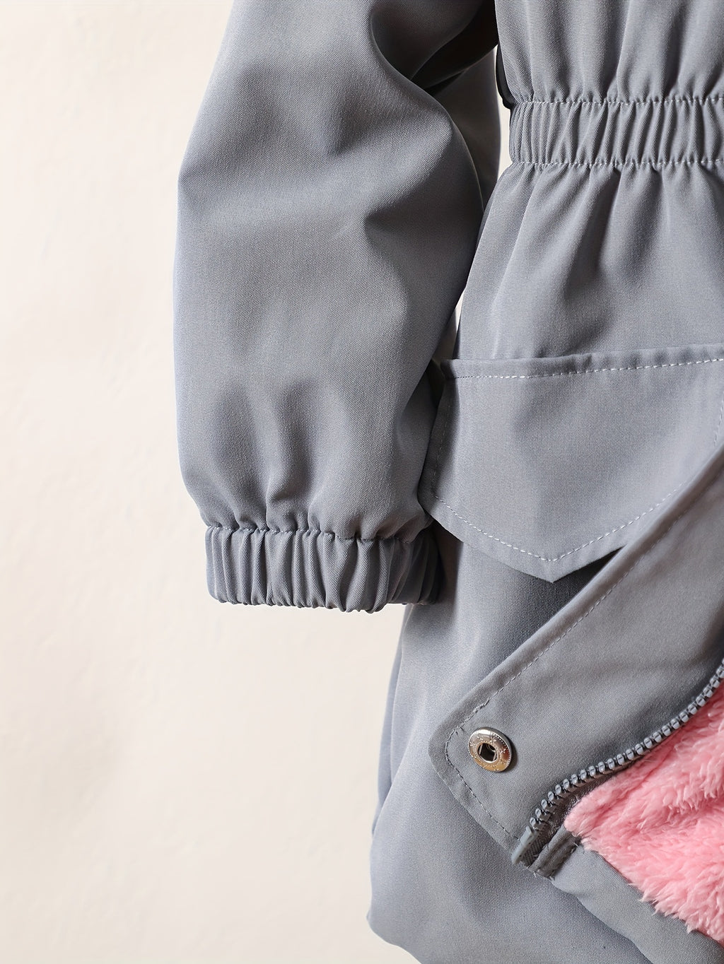 Manteau long à capuche doublé pour filles, automne hiver, décontracté