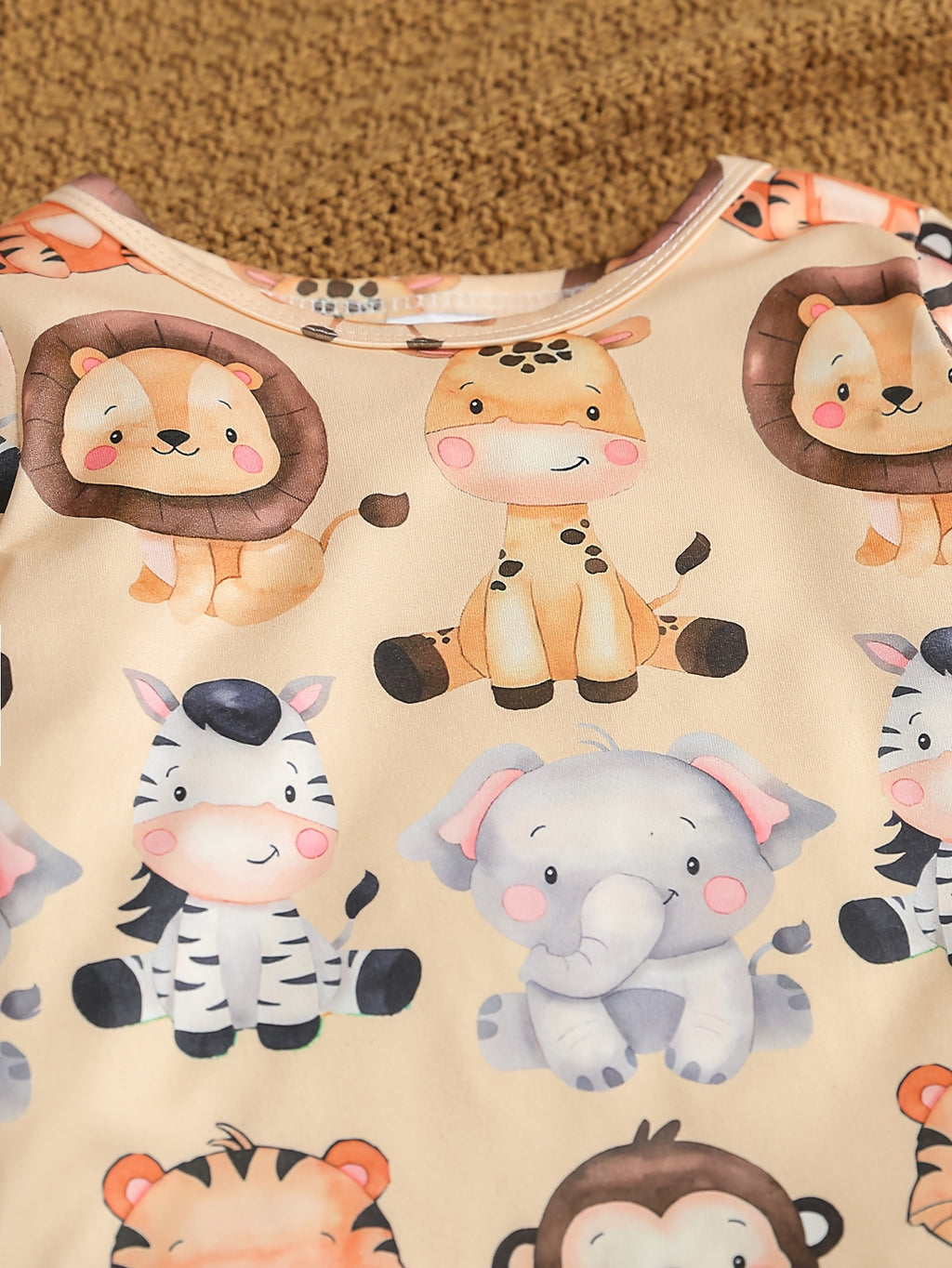 Ensembles de 6 pièces pour filles à imprimé animalier et dessin animé — Monptitlou