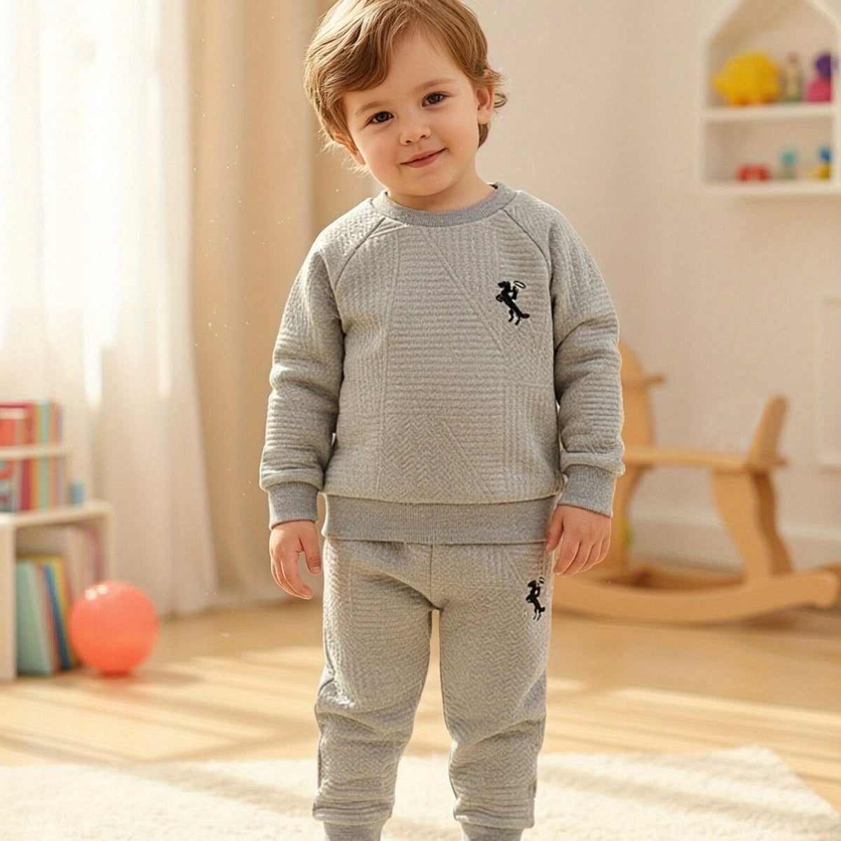 Ensemble deux pièces pour bébé garçon, automne hiver — Monptitlou Image