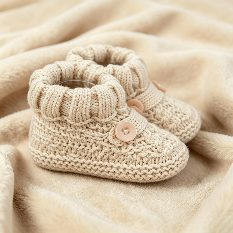 1 paire de chaussons tricotés mignons dessins animés — Monptitlou