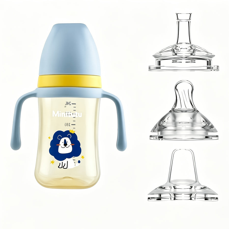 /set Biberon 300ml avec Poignée, Bec -fuite, Bec Canard — Monptitlou
