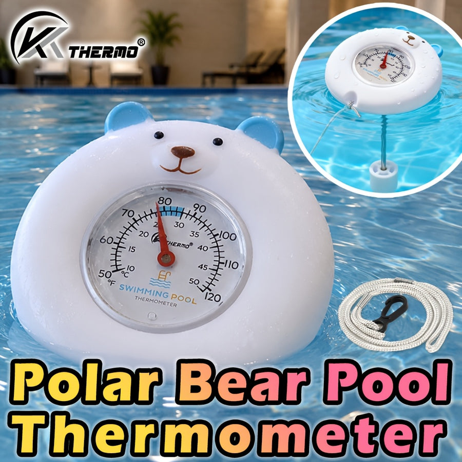 Thermomètre de bain flottant à cadran, modèle ours blanc — Monptitlou