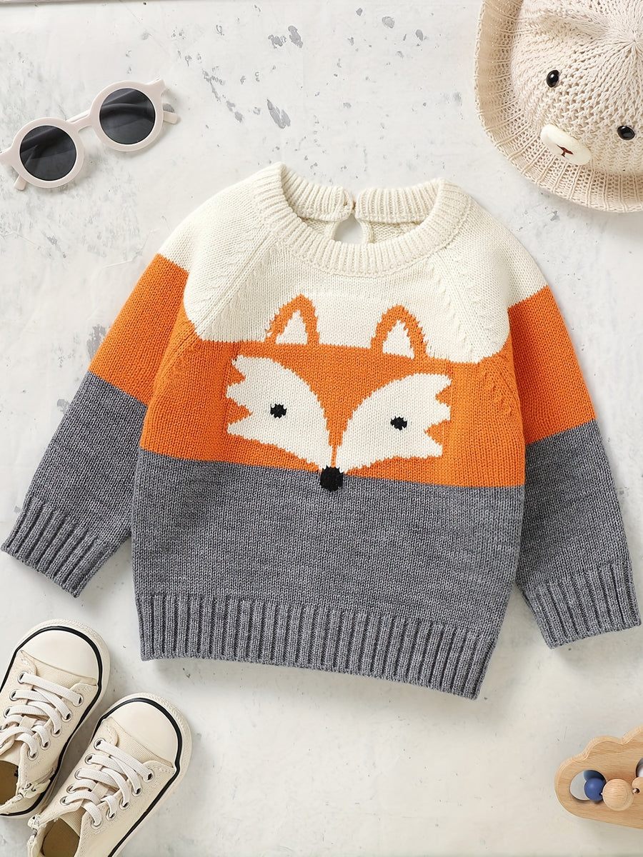 Pull en maille DovFanny & Renard de dessin animé — Monptitlou