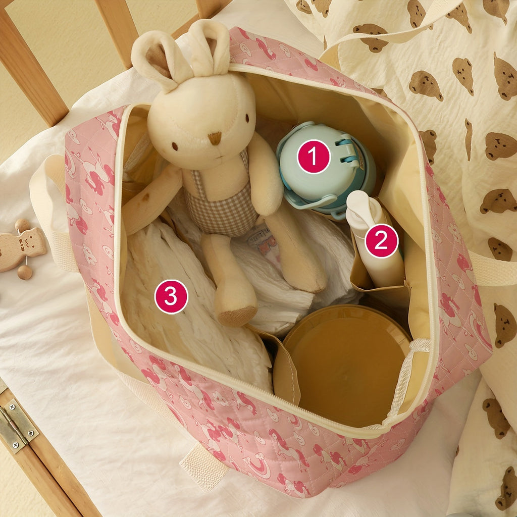 Un grand sac de voyage de grande capacité avec un motif de poney — Monptitlou