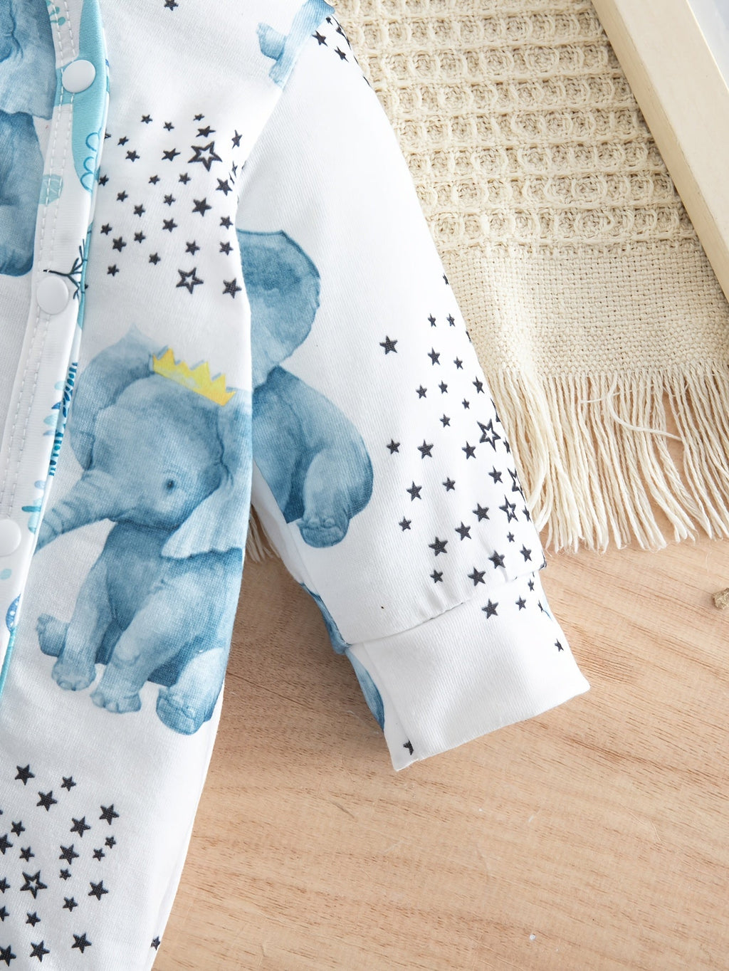 Body Bébé Éléphant Bleu Étoile Confortable — Monptitlou