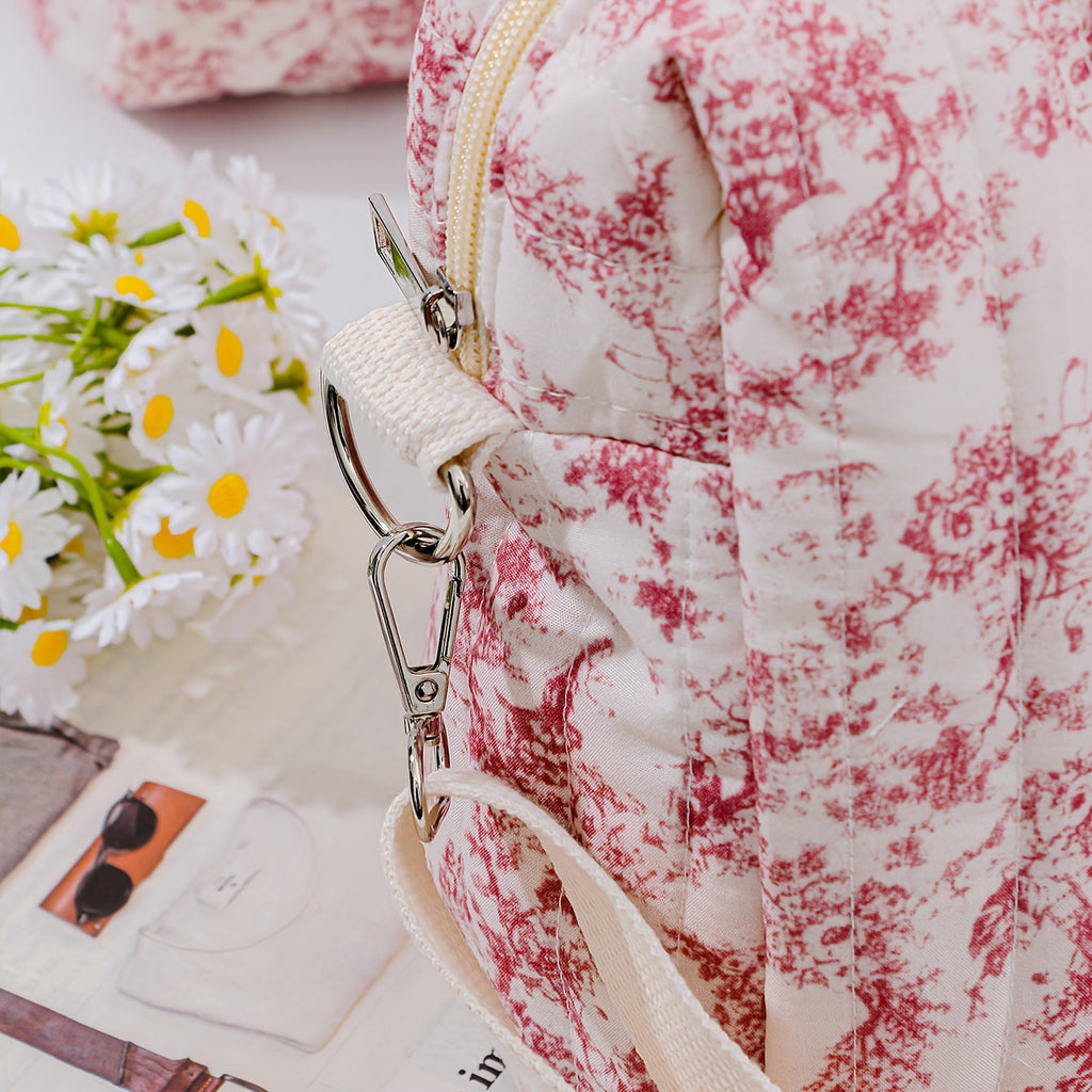 Sac fourre-tout grand modèle à motifs floraux, matelassé — Monptitlou