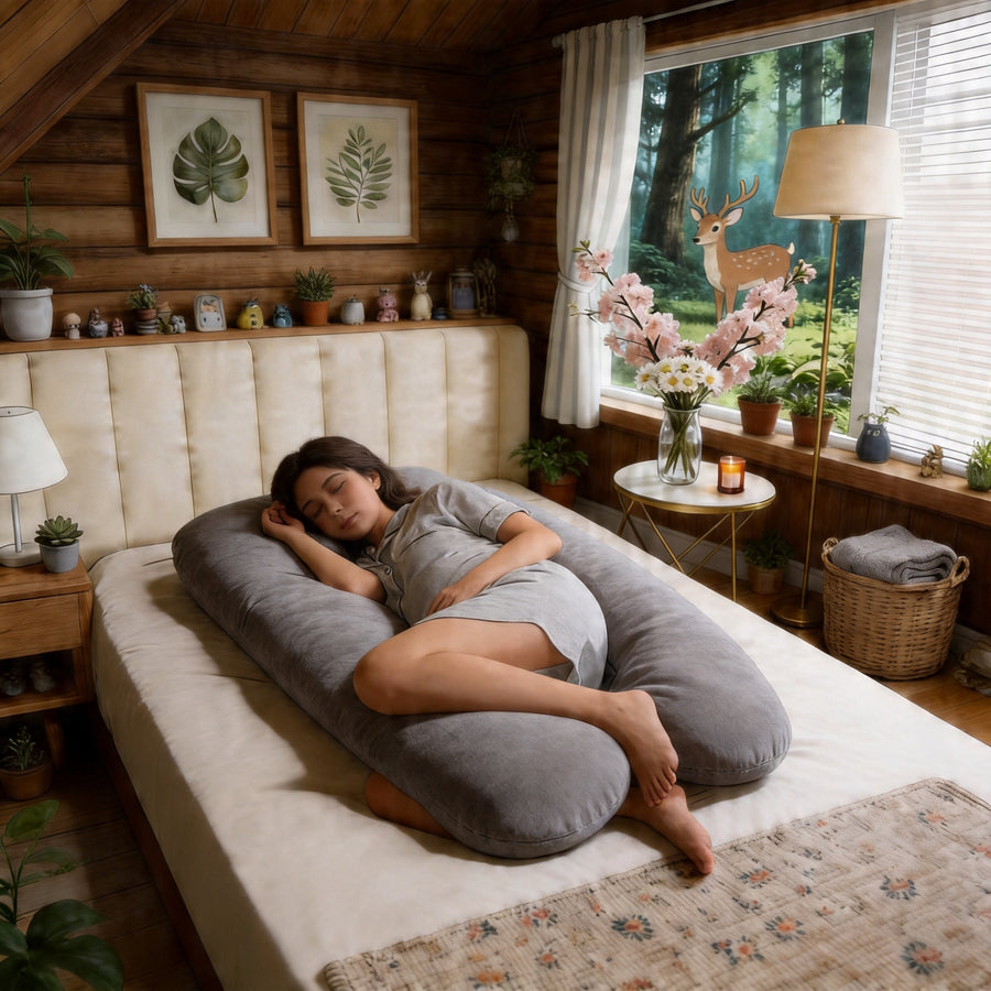 Taie d'oreiller amovible + Coussin d'oreiller. Oreiller de grossesse — Monptitlou