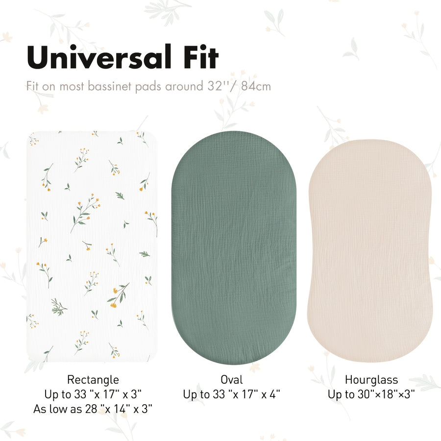 Parure de drap-housse 3 pièces 100 % coton pour lit bébé — Monptitlou