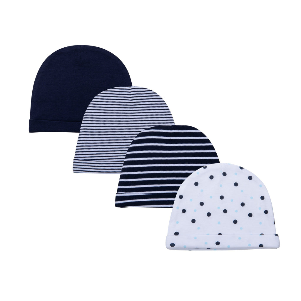 Bleu Foncé, Bleu Clair, Chapeaux À Motifs de Lignes Chapeaux de Bébé En — Monptitlou