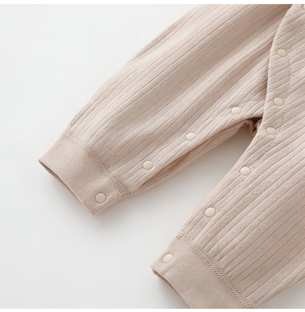 Body manches longues bébé couleur unie boutons-pression 2026 — Monptitlou