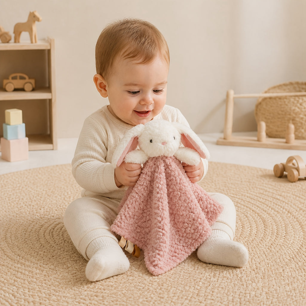 Adorable jouet apaisant pour bébé ours brun — Monptitlou
