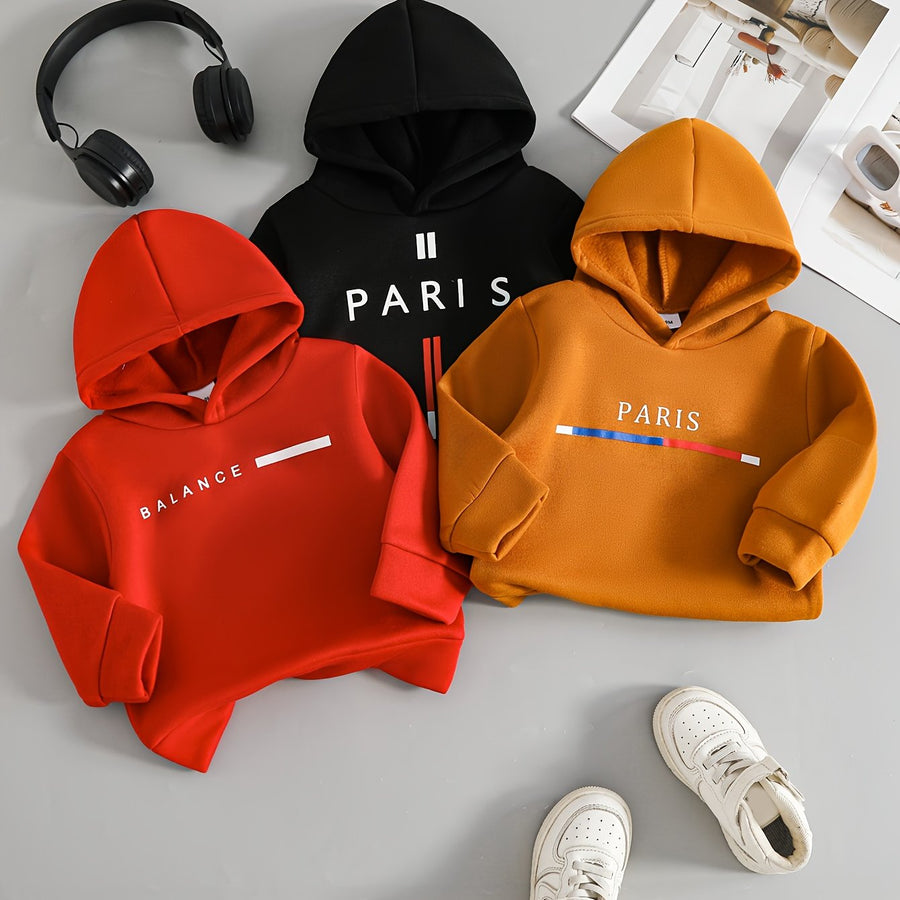 (Ensemble de 3 pièces) Nouveaux sweat-shirts à capuche pour bébé garçon — Monptitlou