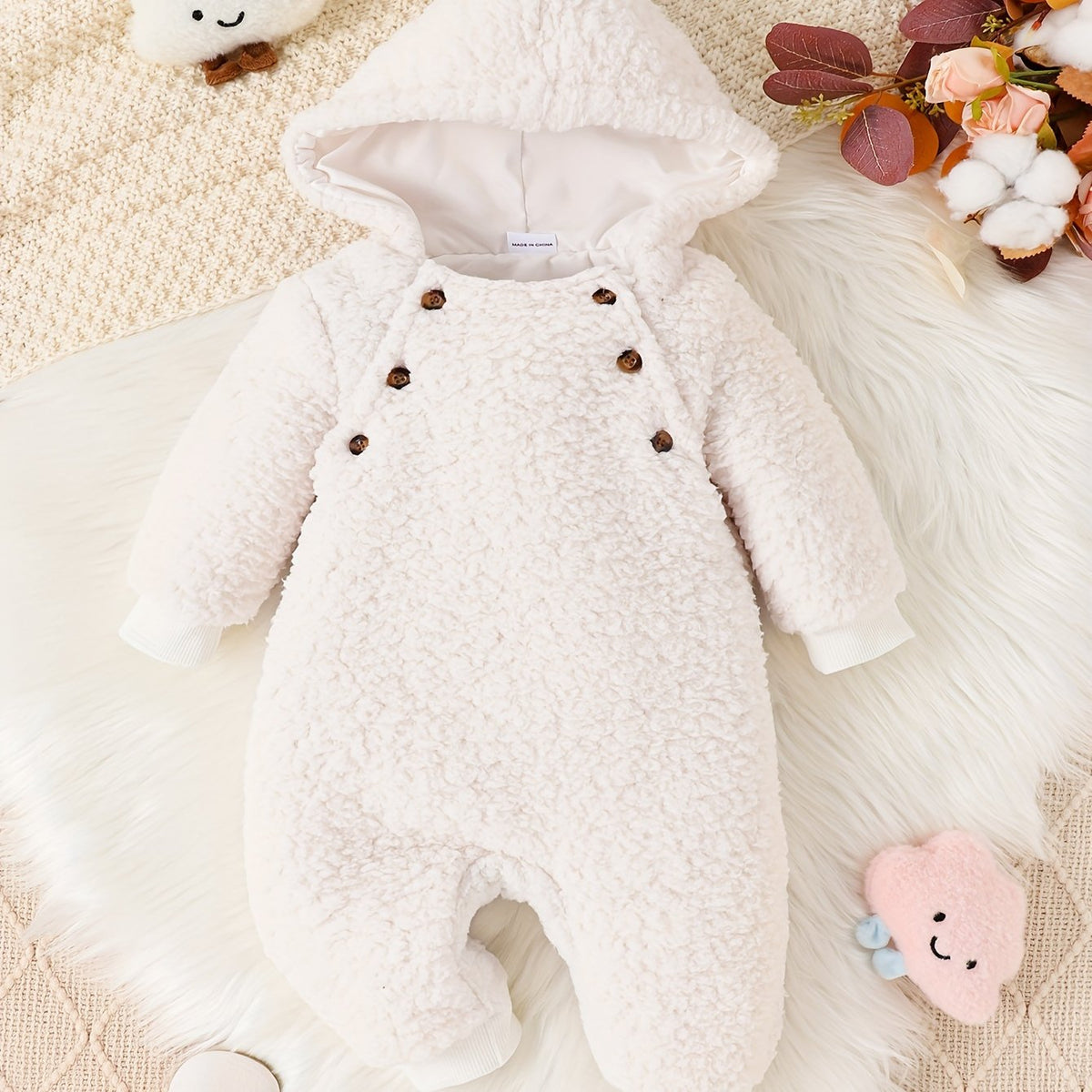 Combinaison chaude d'automne et d'hiver pour bébés filles et garçons — Monptitlou Image