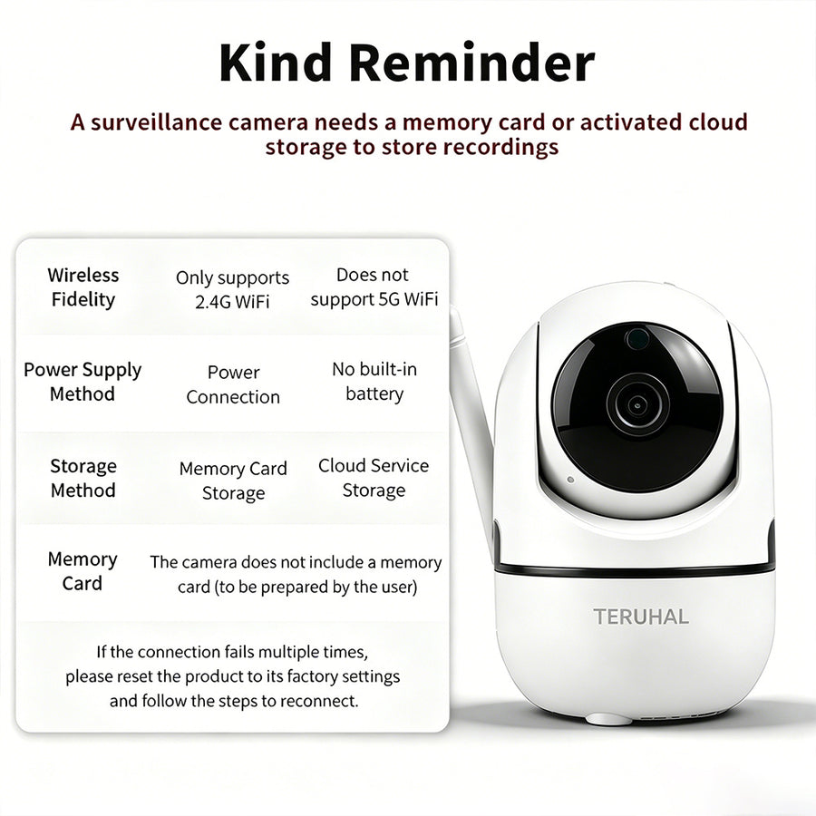 /2 pièces Caméra de sécurité WiFi Teruhal sans fil/extérieure avec — Monptitlou