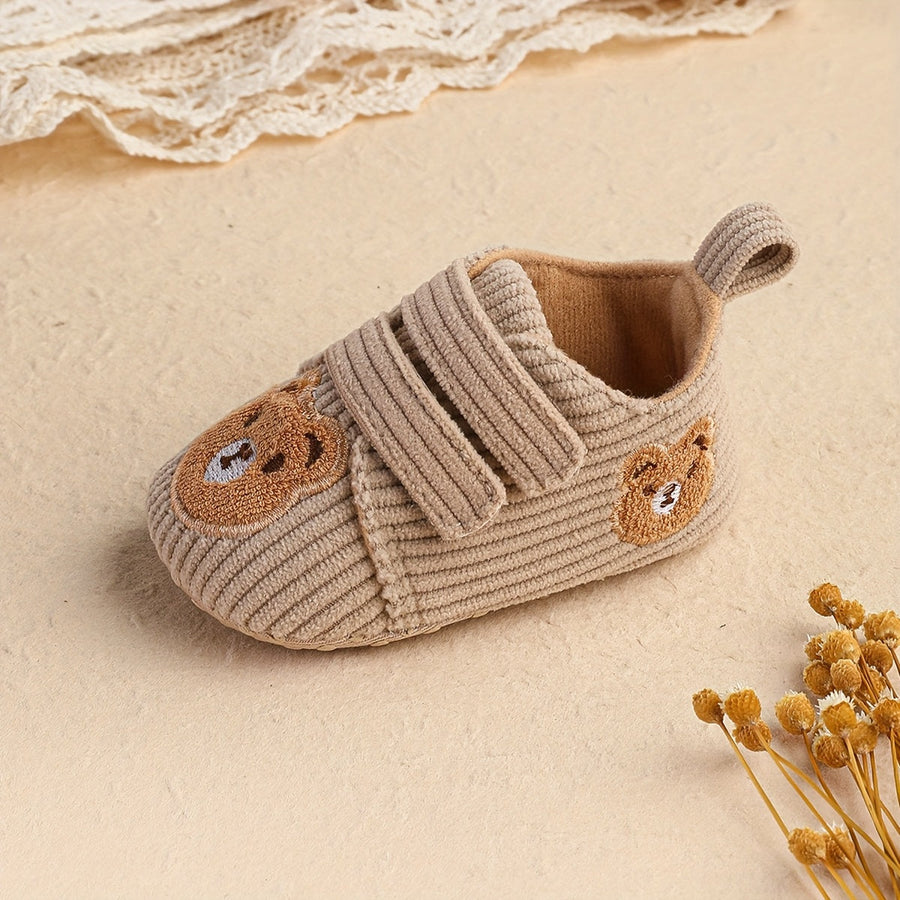 Baskets Mignonnes Unies à Fond Plat et Motif Dessin Animé pour Bébé — Monptitlou
