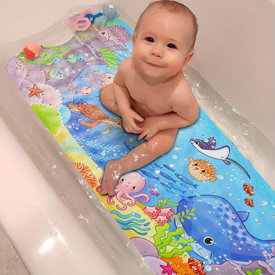 Tapis de bain antidérapant à motif de dessin animé pour la baignoire — Monptitlou