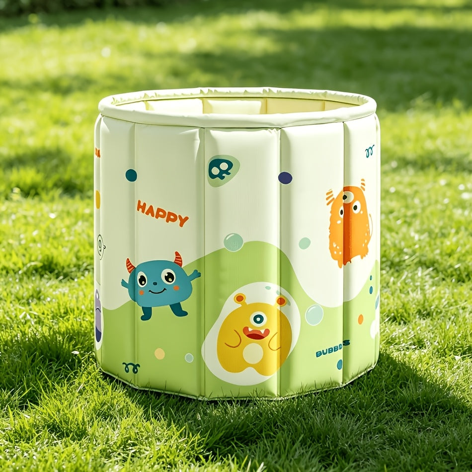 Baignoire pliable ronde avec imprimé monstre mignon de 83,01 cm et 70,0 — Monptitlou