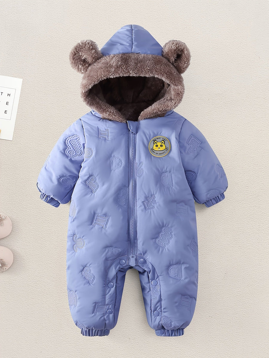 Barboteuse d'hiver pour fille, Manteau matelassé pour bébé et tout-petite fille, Veste matelassée doublée pour bébé, Gre