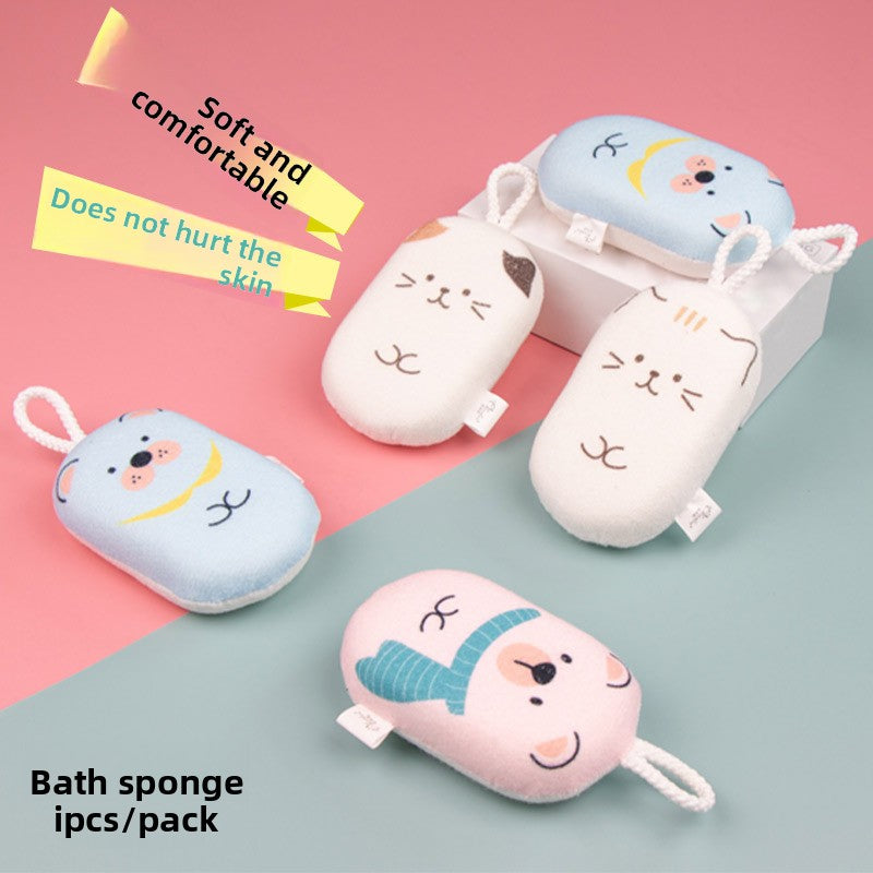Gant de bain en mousse moussante doux pour nouveau-né, motif cartoon — Monptitlou