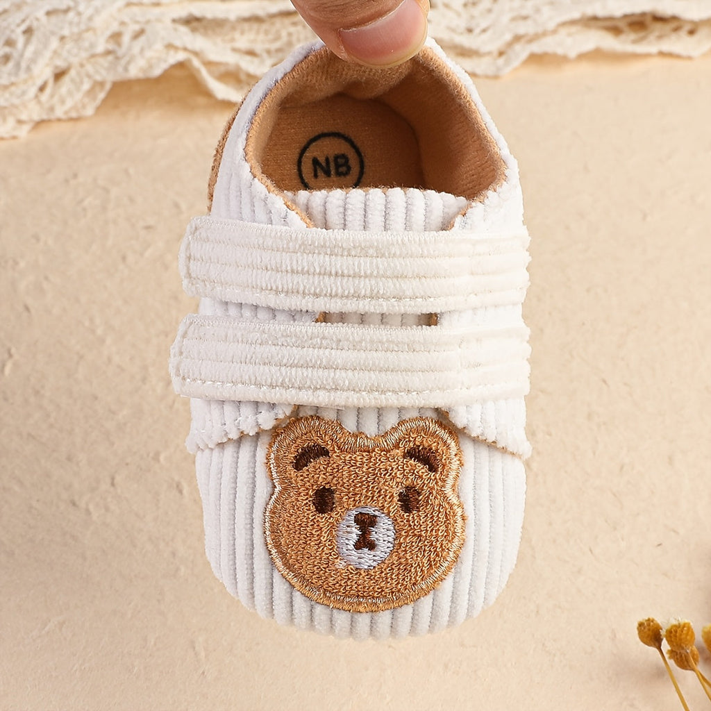 Baskets Mignonnes Unies à Fond Plat et Motif Dessin Animé pour Bébé — Monptitlou