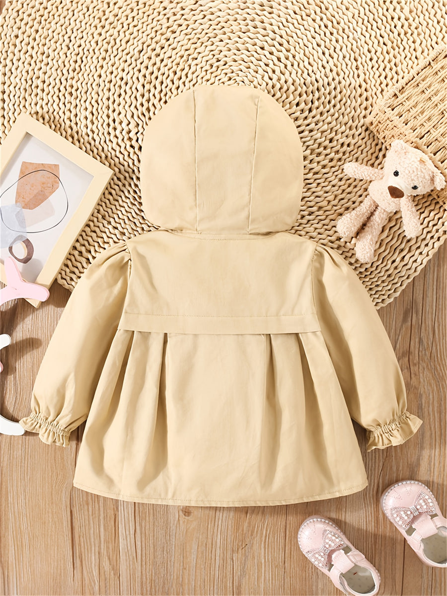 [Veste bébé fille coupe-vent] Veste à capuche automne nouveau style