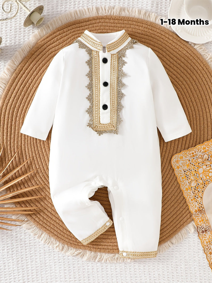 Bébé Garçon Printemps Automne Moyen-Orient Platine Dentelle Style — Monptitlou