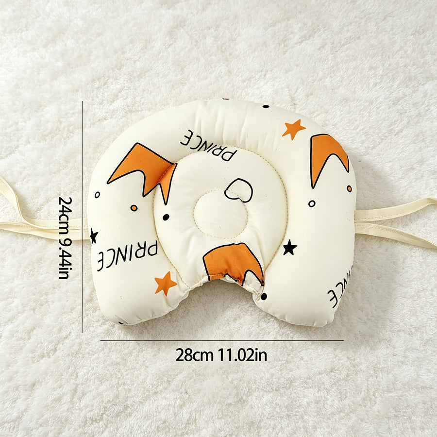 Oreiller de soutien de tête pour bébé doux en forme de U avec attaches — Monptitlou