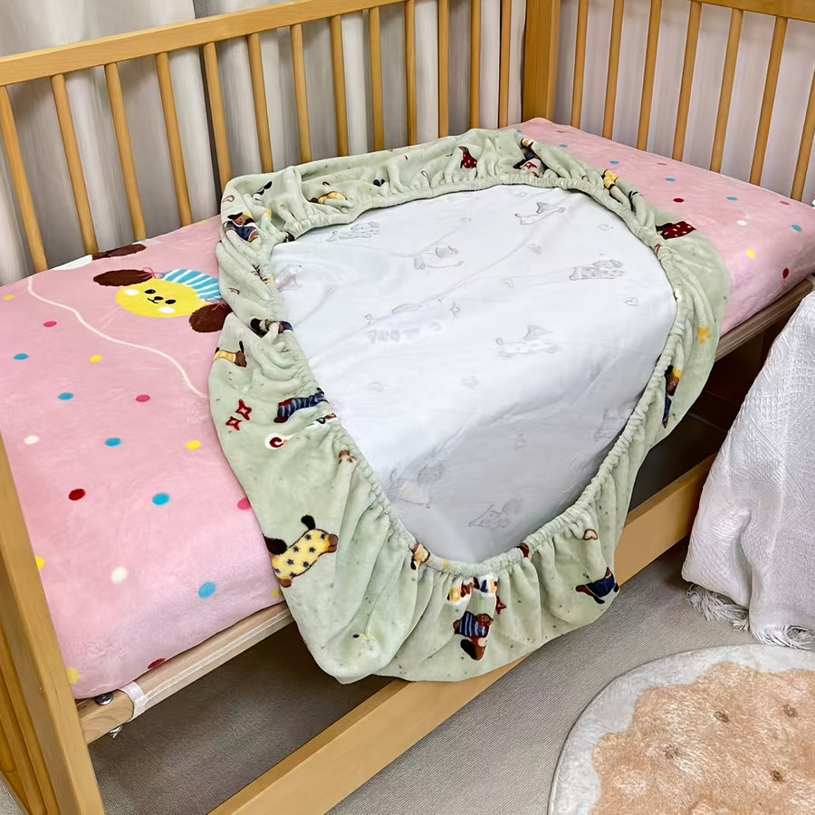 Drap-housse en peluche pour bébé, couvre-matelas épais — Monptitlou