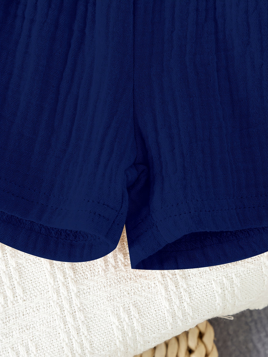 Ensemble 2 pièces pour garçon 0-3 ans : chemise à col droit manches — Monptitlou