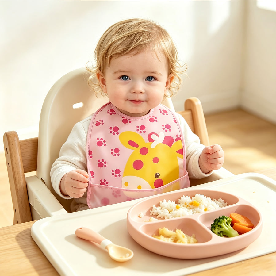 Bavoir sans manches, bavoir d'alimentation facile à nettoyer pour des — Monptitlou