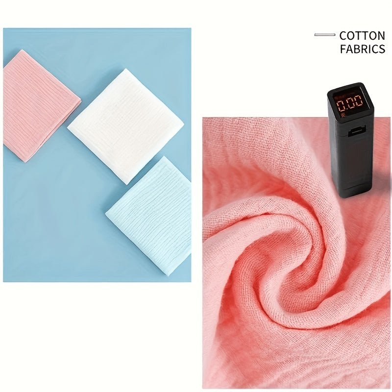 Langes en gaze crêpe pour nouveau-né, couleur unie — Monptitlou