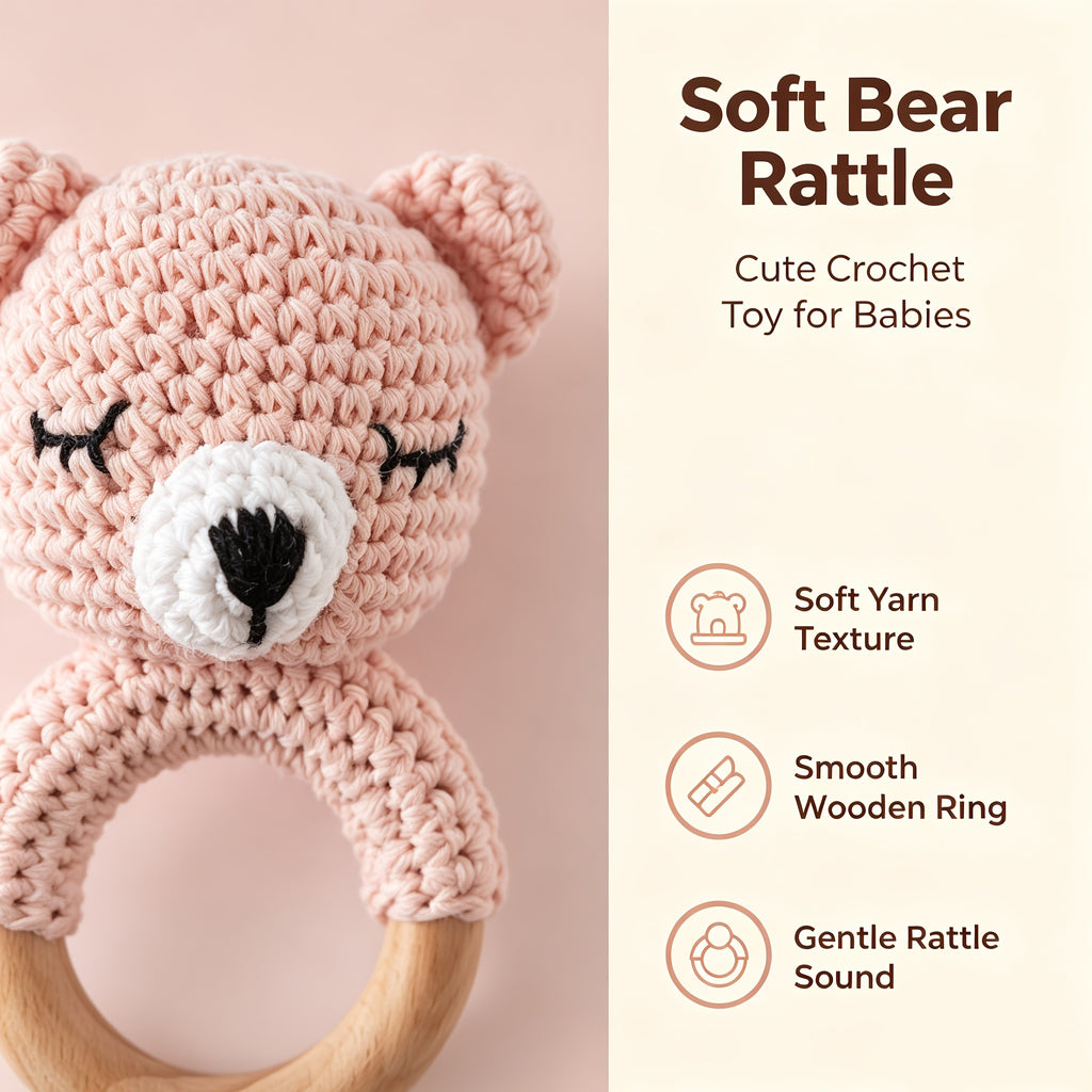 Doudou plat lapin au crochet, fait main — Monptitlou