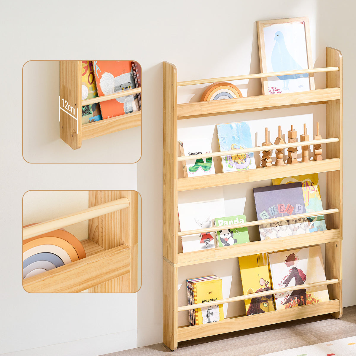 1 étagère pour enfants, étagère pour enfants, étagère à jouets — Monptitlou Image