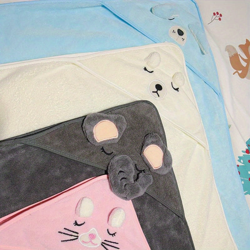 Serviette de bain à capuche pour enfants, 1 pièce/2 pièces — Monptitlou