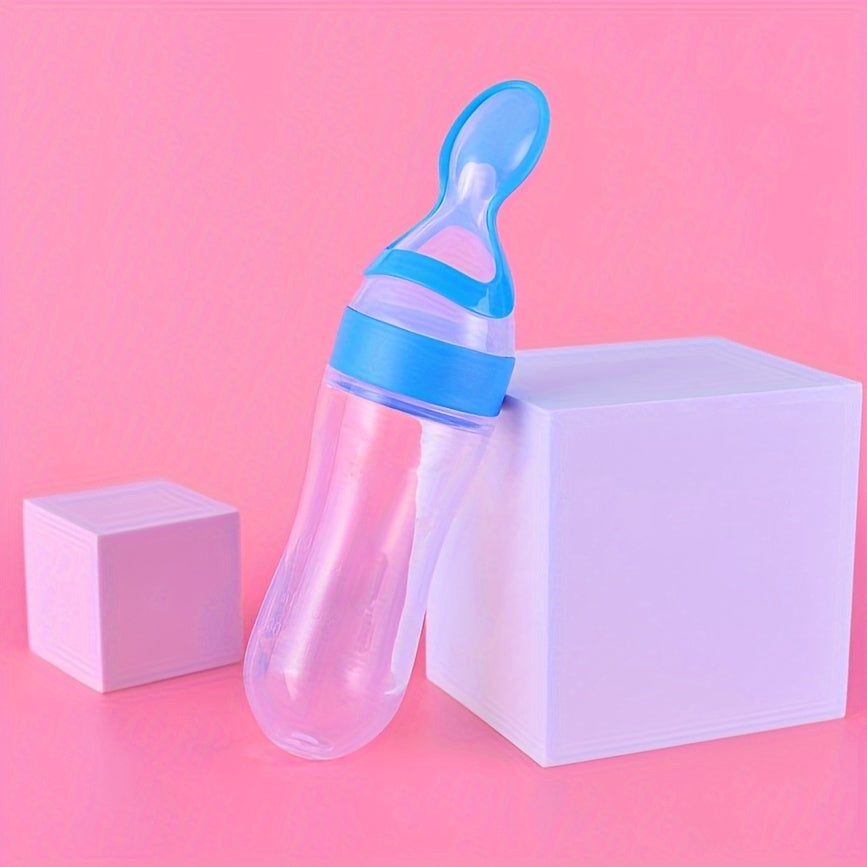 Distributeur de nourriture pour bébé en silicone avec cuillère — Monptitlou Image