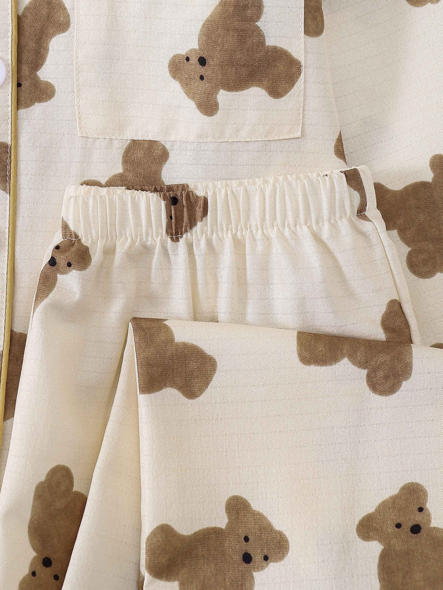Ensemble Pyjama Fille à Imprimé Ours — Monptitlou
