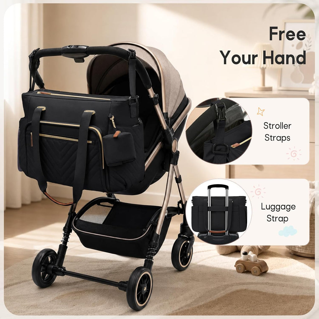 RAINSMORE Grand Sac à Couches avec Matelas à Langer et Porte-Tétine — Monptitlou