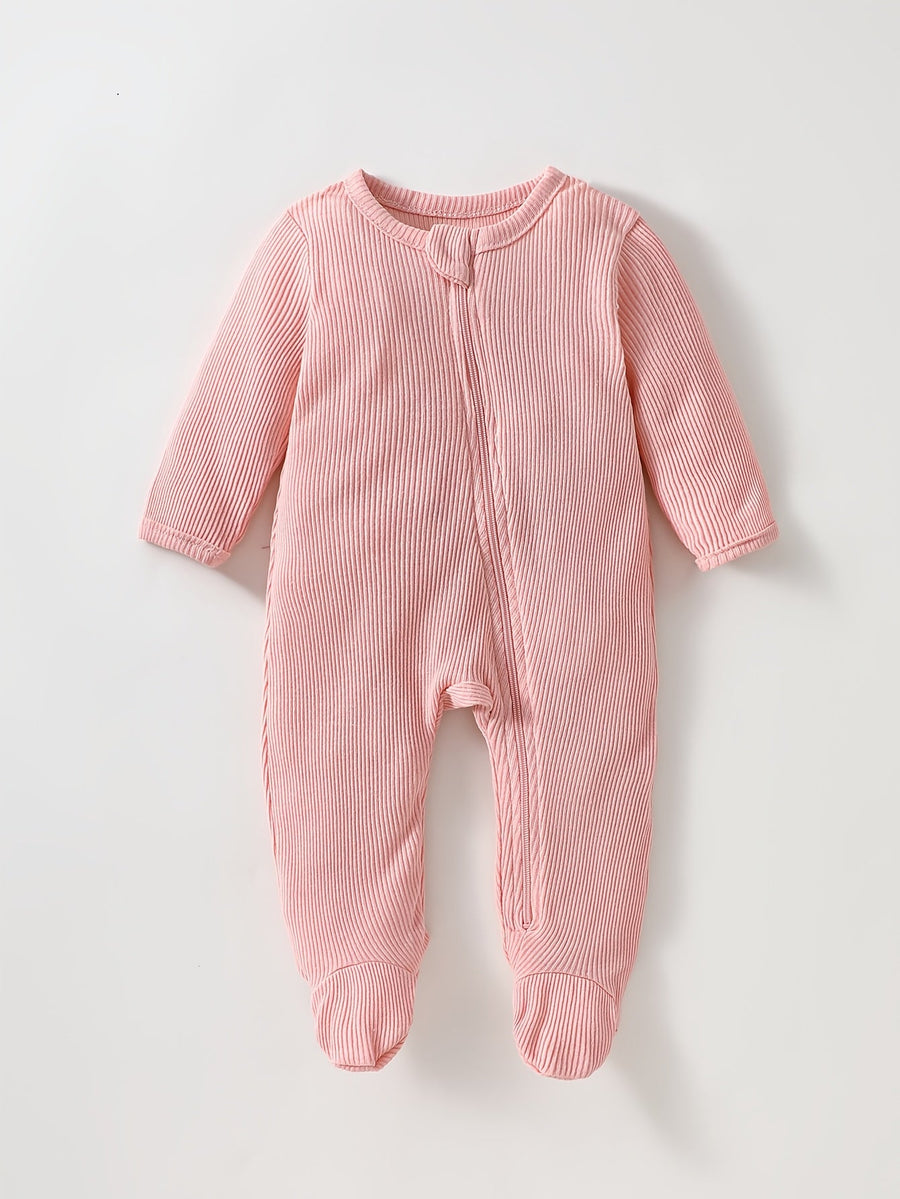 2 bodysuits pieds pour bébé fille, tissu doux — Monptitlou