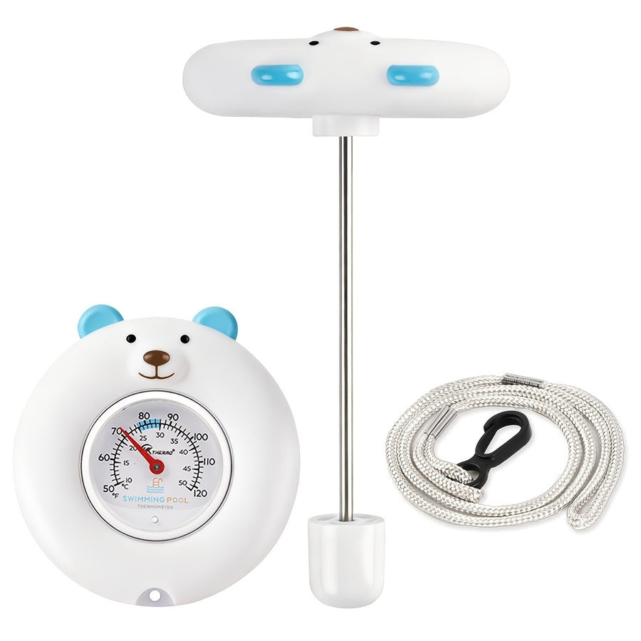 Thermomètre de bain flottant à cadran, modèle ours blanc — Monptitlou